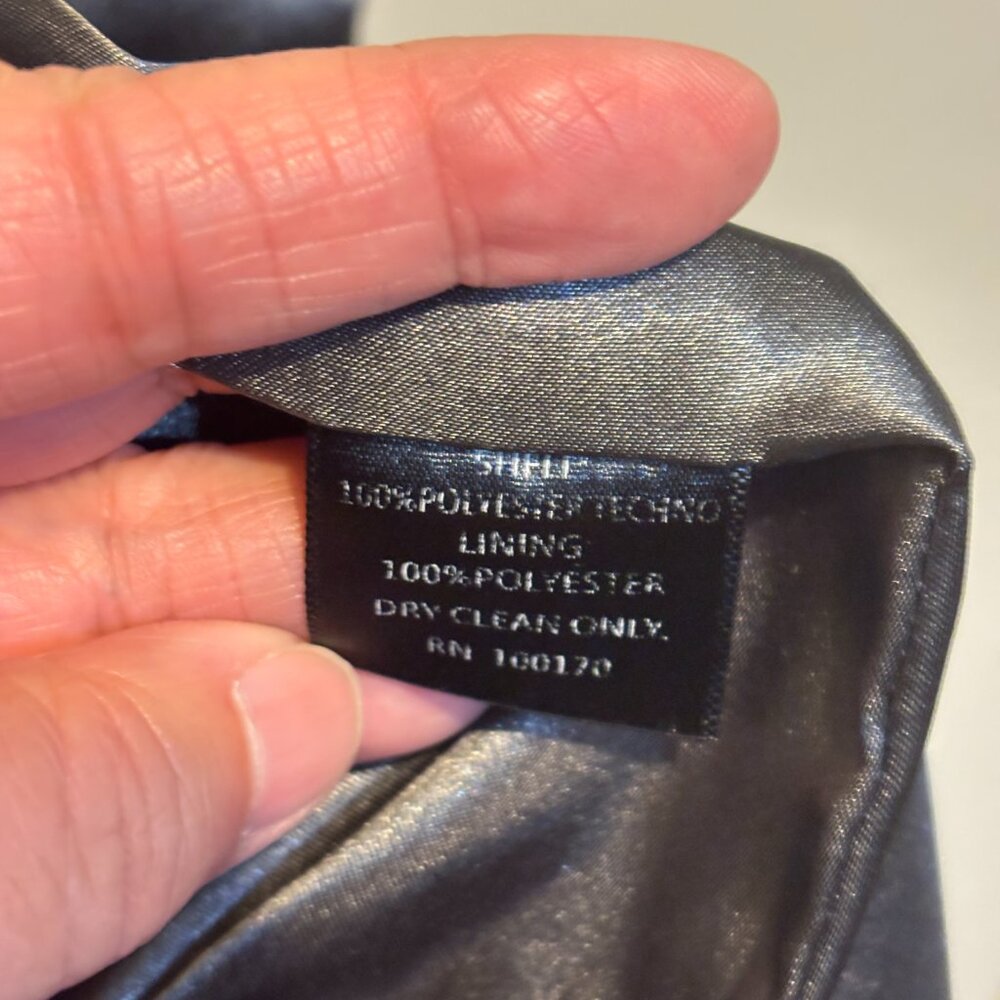 Sandro Studio Gray Ruffle Double Breasted Belted … - image 8